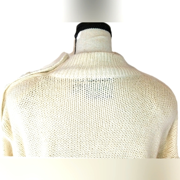 Vintage 70s 80s :: luxurious Ioco Silk Angora Women's Cream Longline Sweater L - Picture 9 of 12